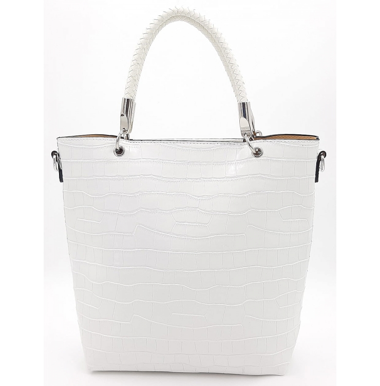 Biała klasyczna torebka damska Dollibag