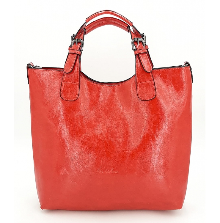 Czerwona klasyczna torebka damska INES DELAURE